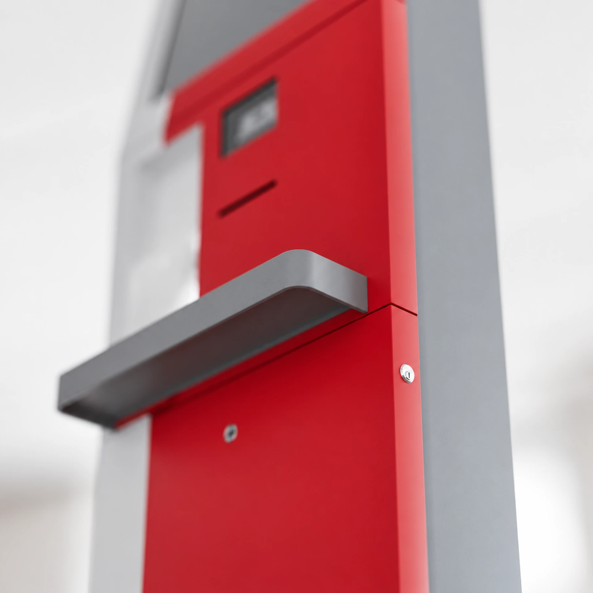 Work-in-Progress-Render des digitalen REWE Service Points, Gesamtansichten und Details — 3