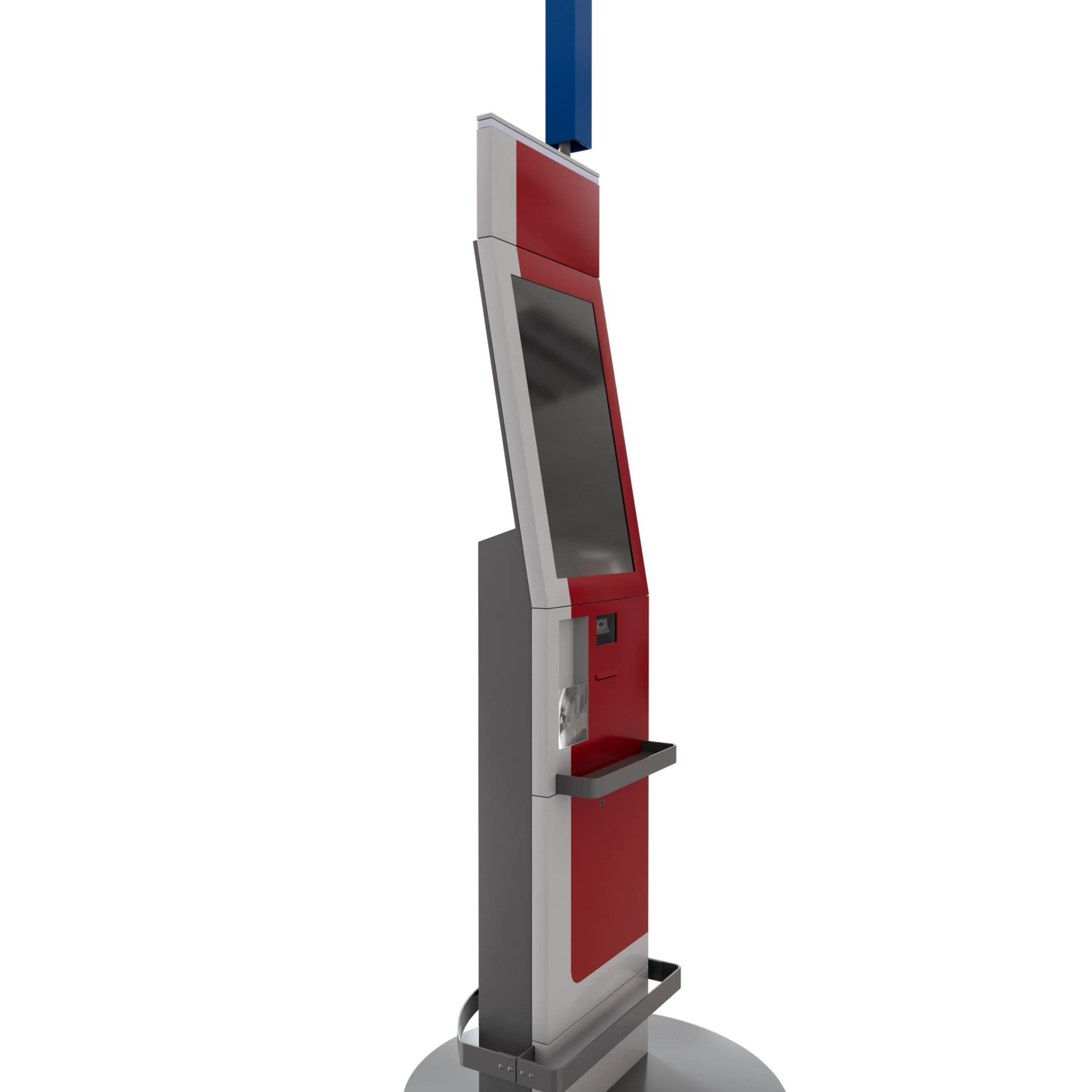 Work-in-Progress-Render des digitalen REWE Service Points, Gesamtansichten und Details — 1